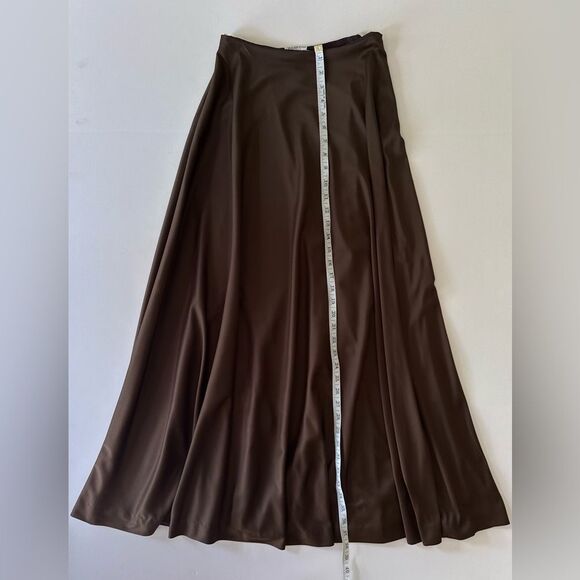 1970s Vintage Emilio Pucci Chocolate Brown Jersey Maxi Skirt Saks Fifth Ave S/XS - Picture 13 of 16